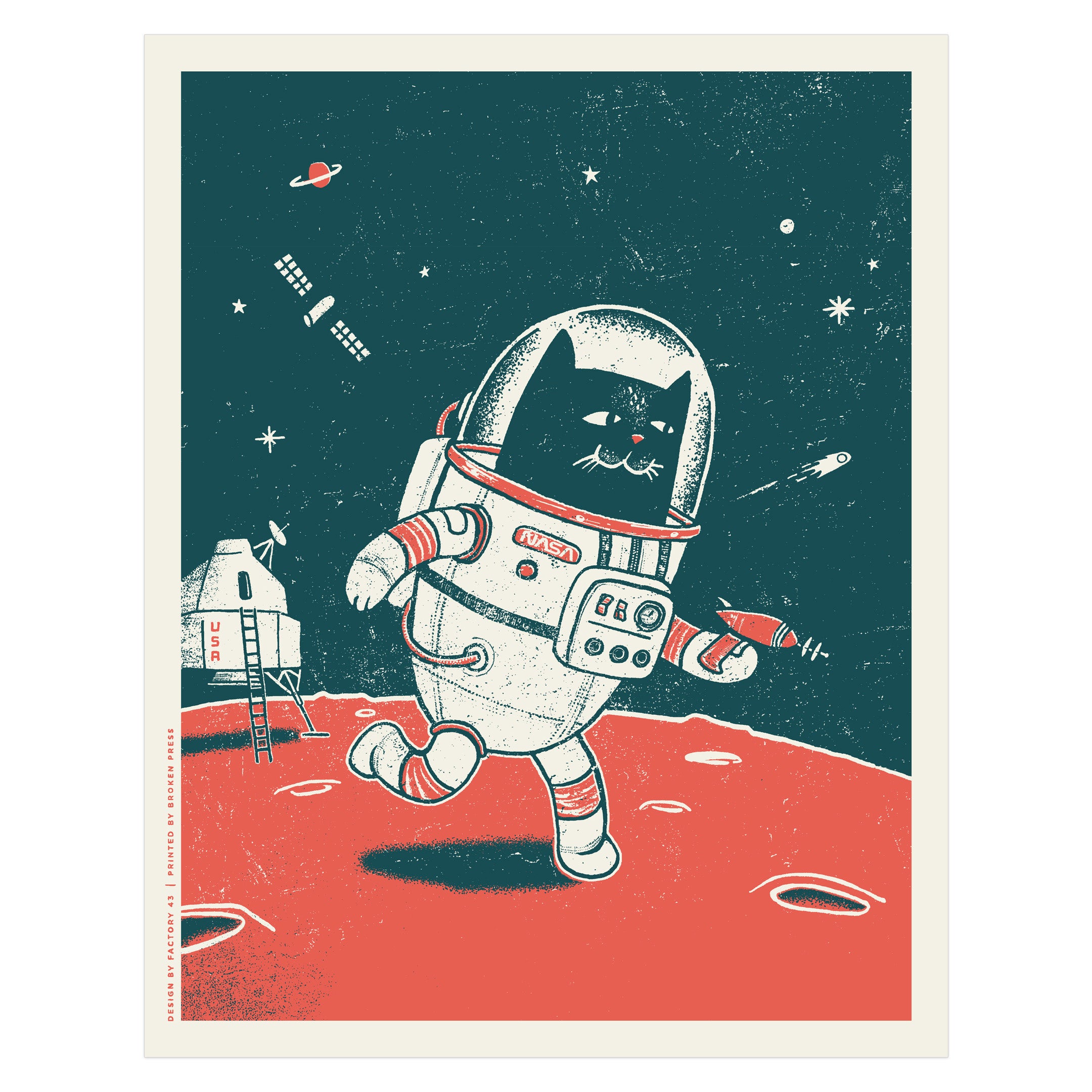 Space Cat Art Print | Factory 43