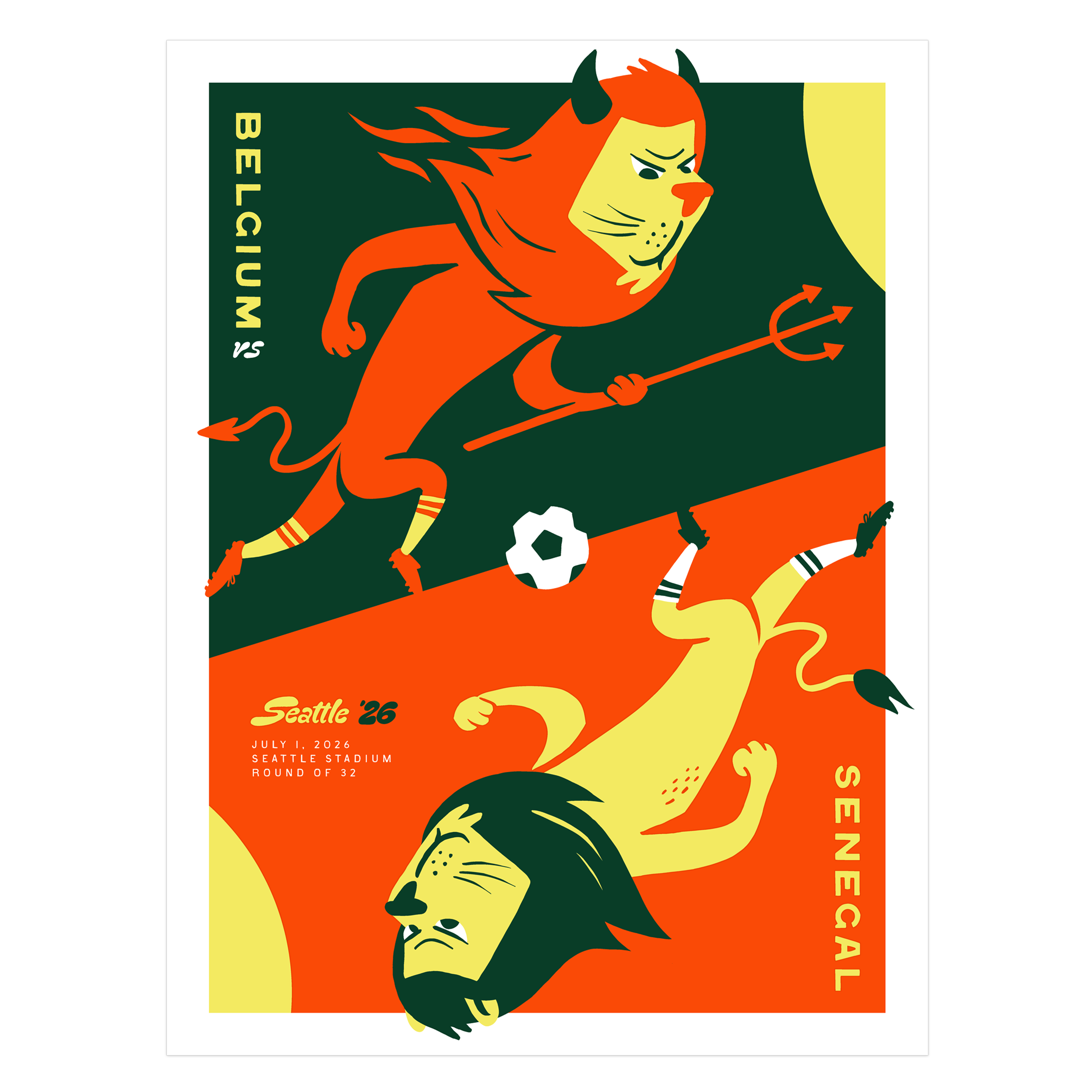 Belgium vs Senegal Match Poster