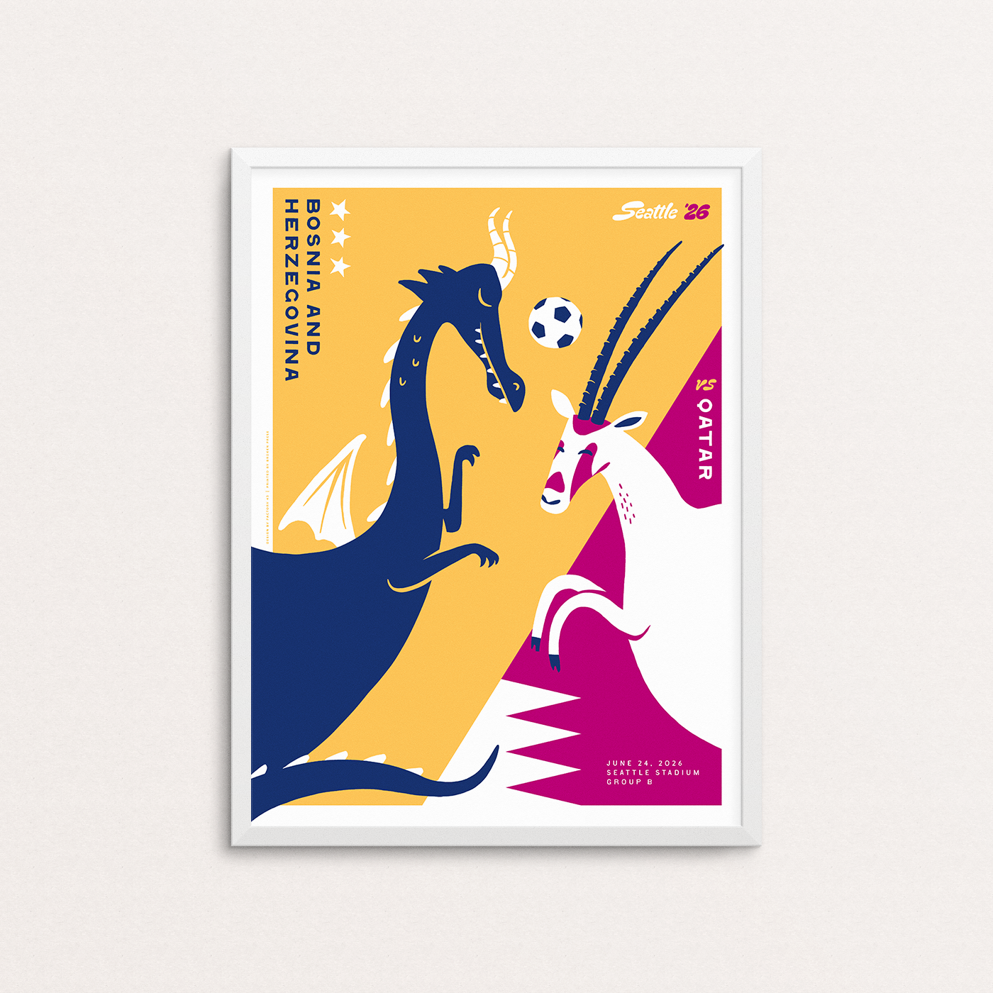Bosnia and Herzegovina vs Qatar Match Poster