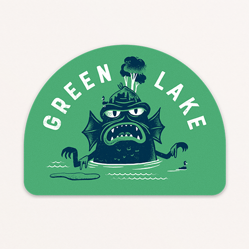 Green Lake Sticker