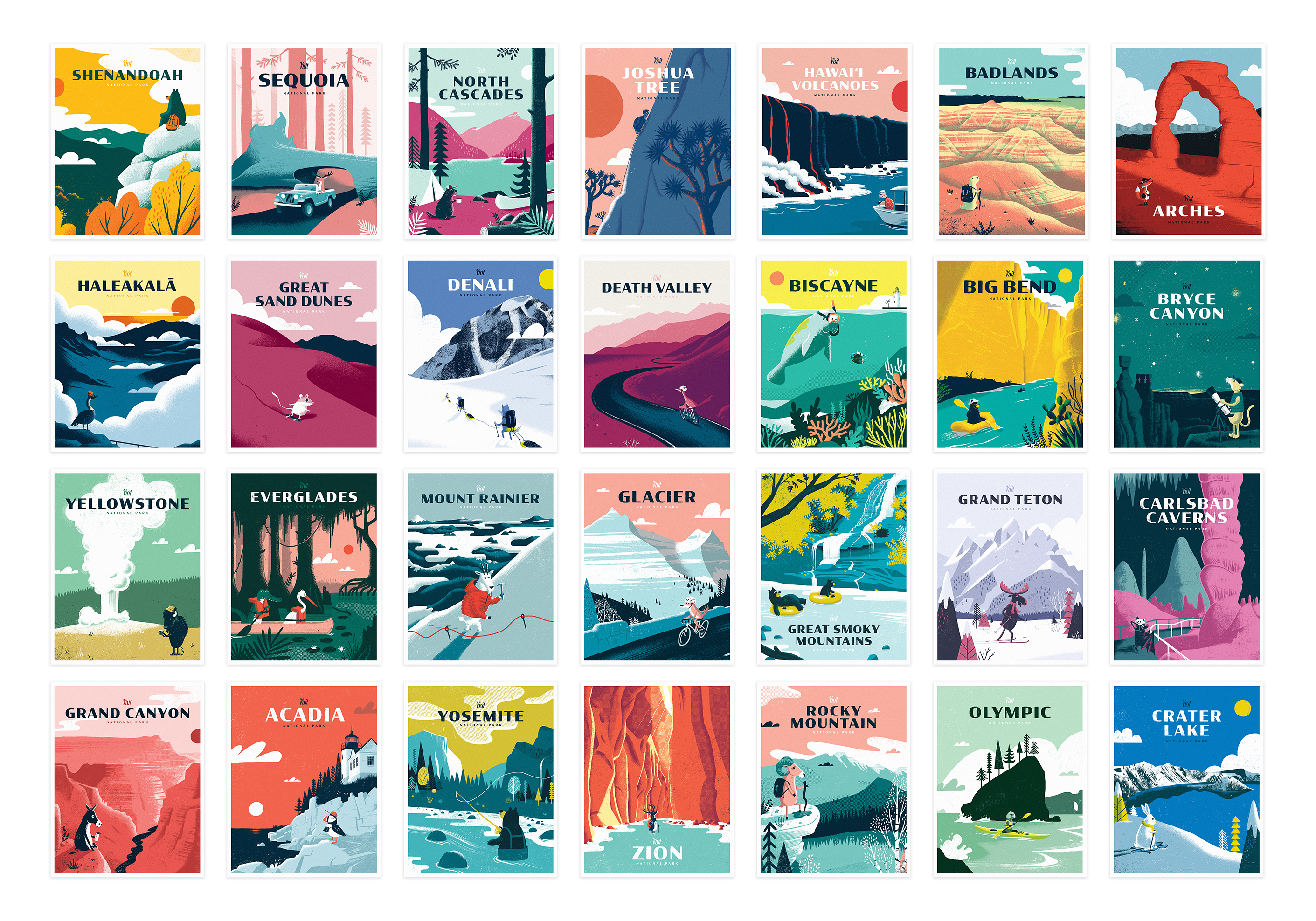 National Parks Postcard set (Second Edition)