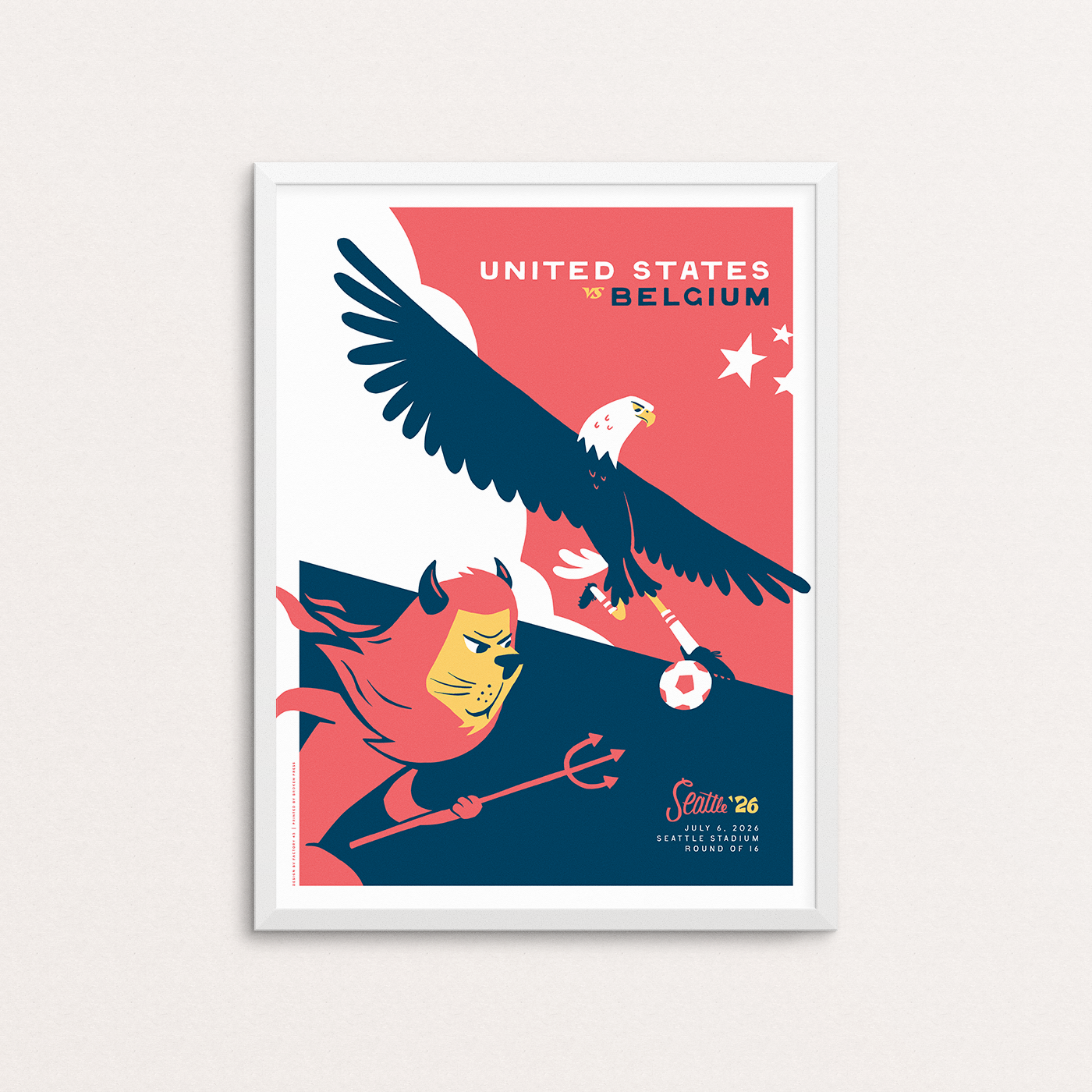 USA vs Belgium Match Poster (PRE-ORDER)