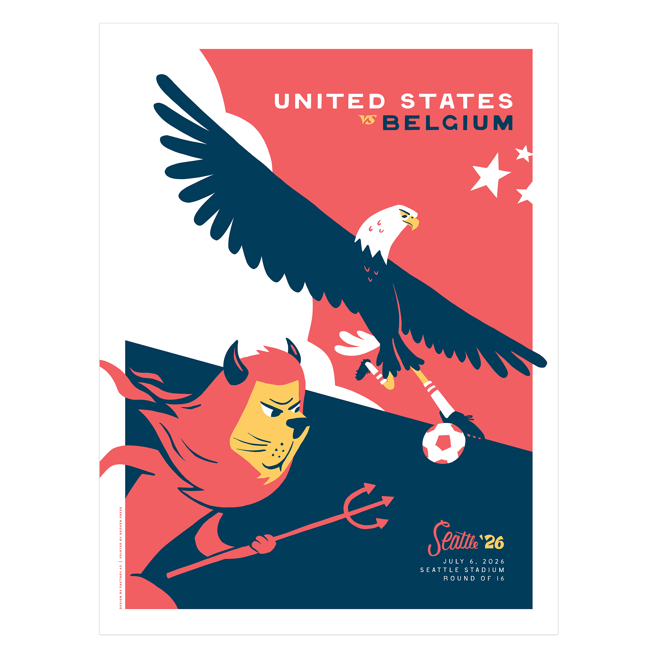 USA vs Belgium Match Poster (PRE-ORDER)