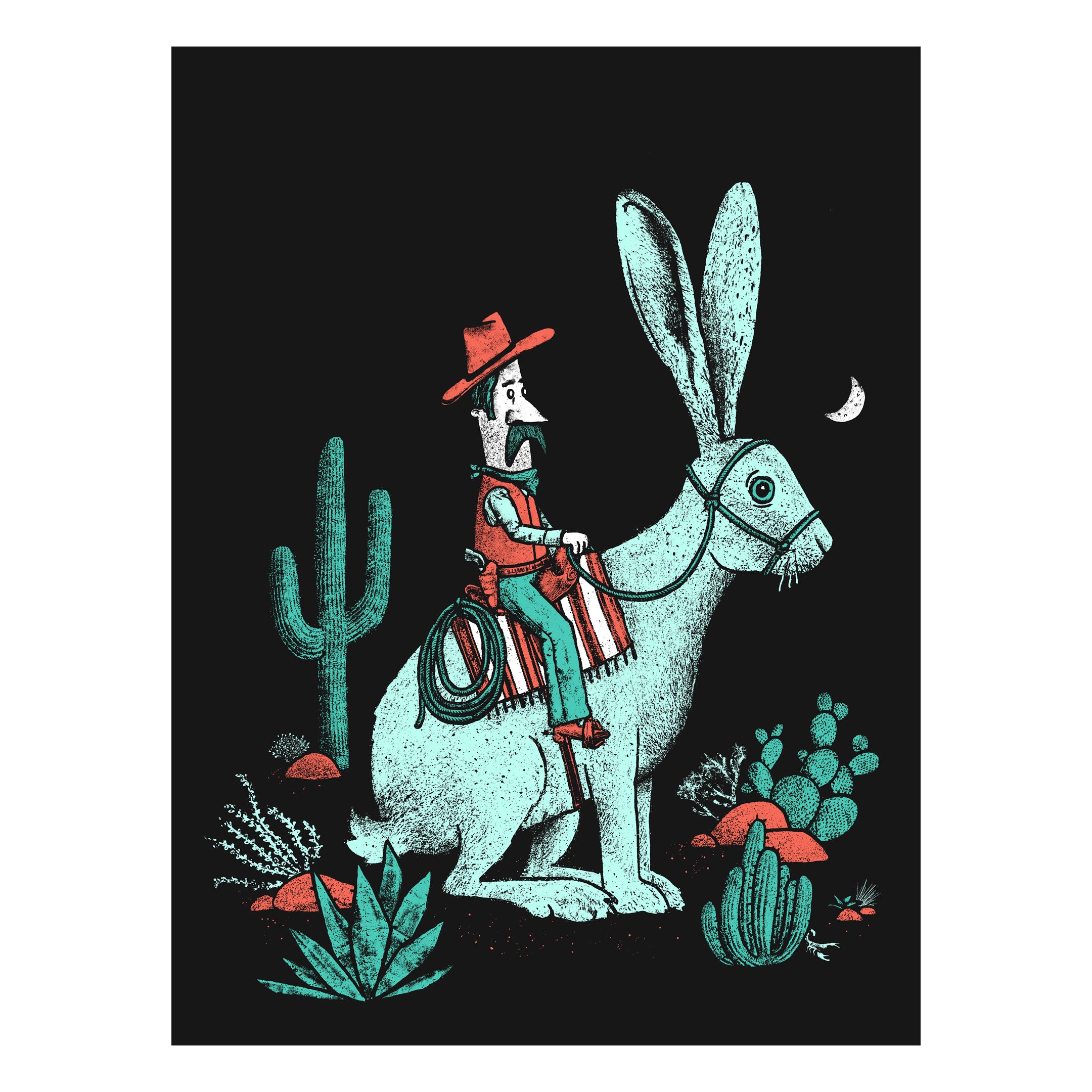 Cowboy Riding A Rabbit Cowboy Rabbit
