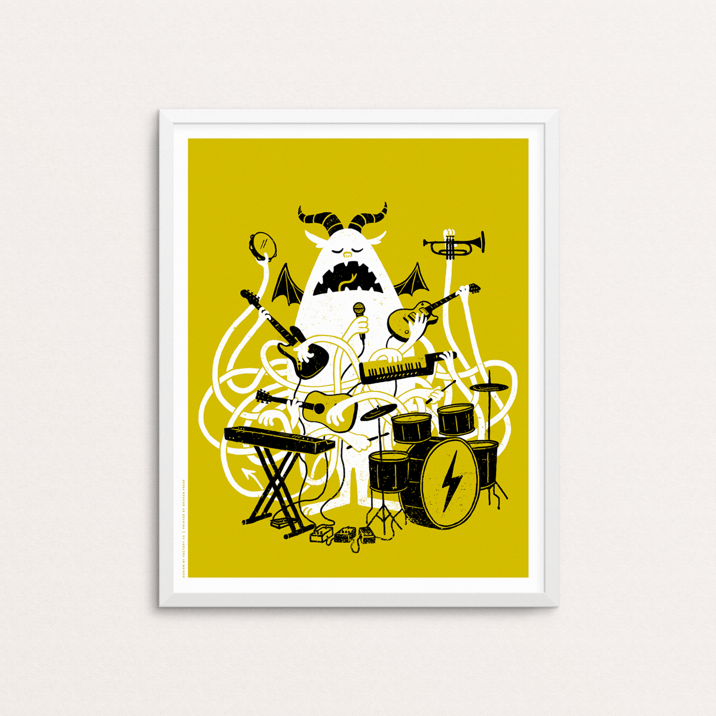 band monsters ONE MONSTER BAND ART PRINT