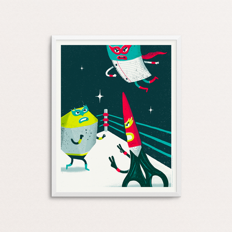 Rock, Paper, Scissors Art Print | Factory 43