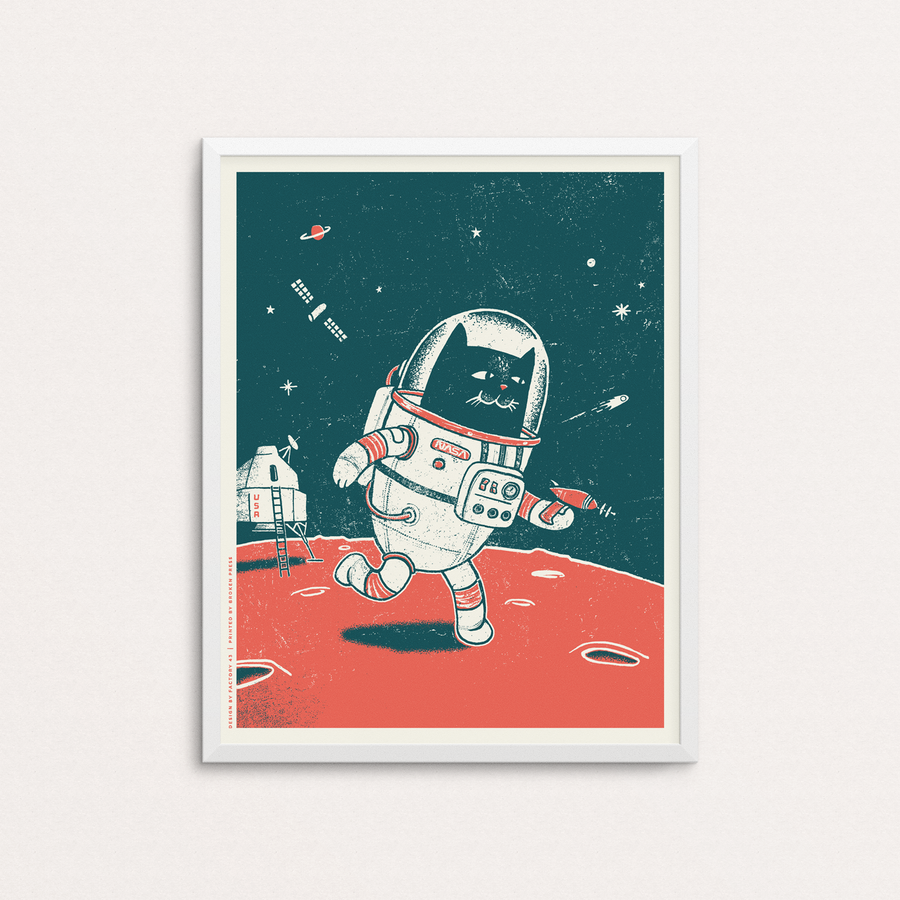 Space Cat Art Print | Factory 43