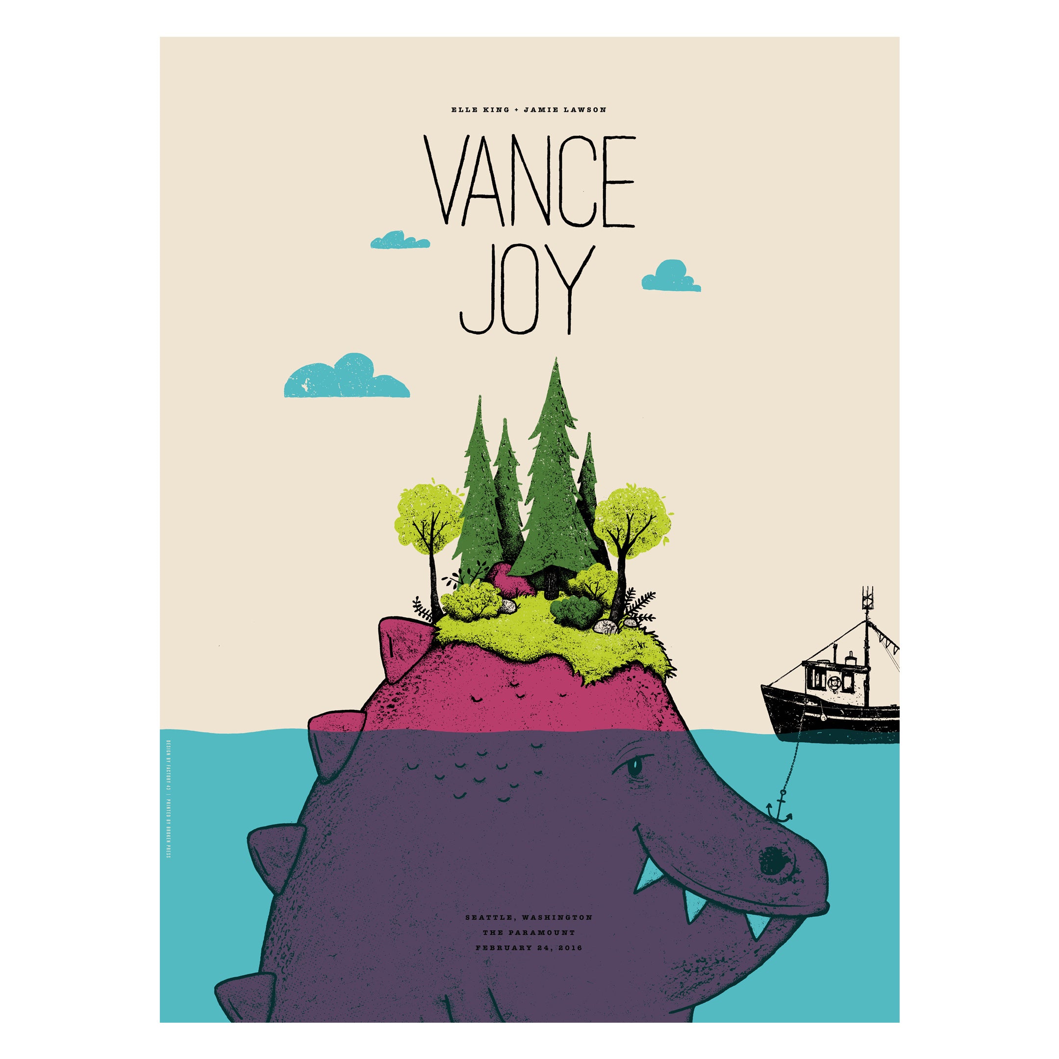 Vance Joy Seattle Poster